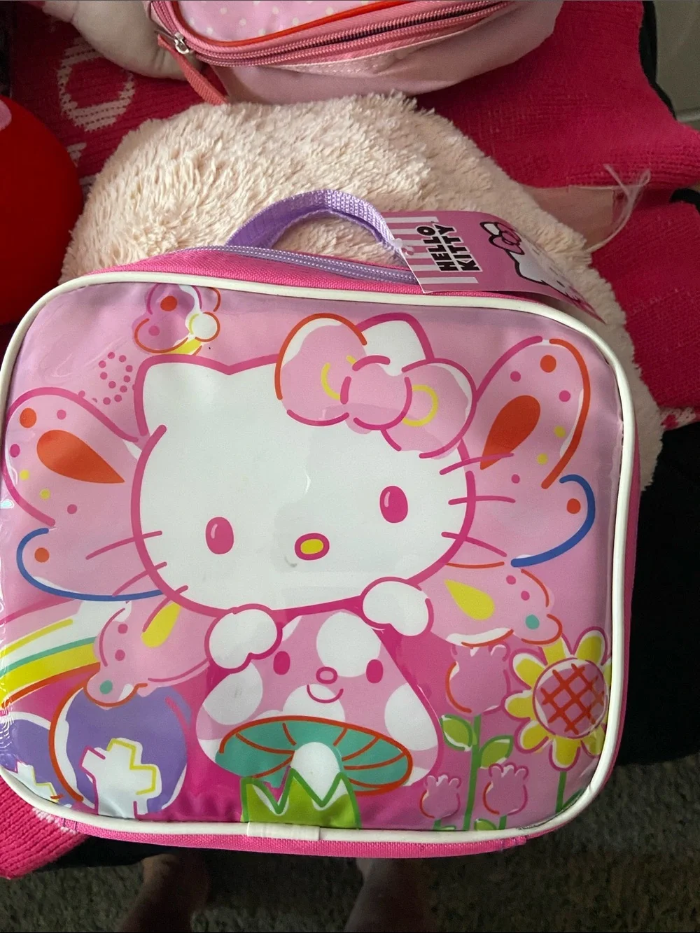 Hello Kitty Pink Purple Kids Lunch Bag